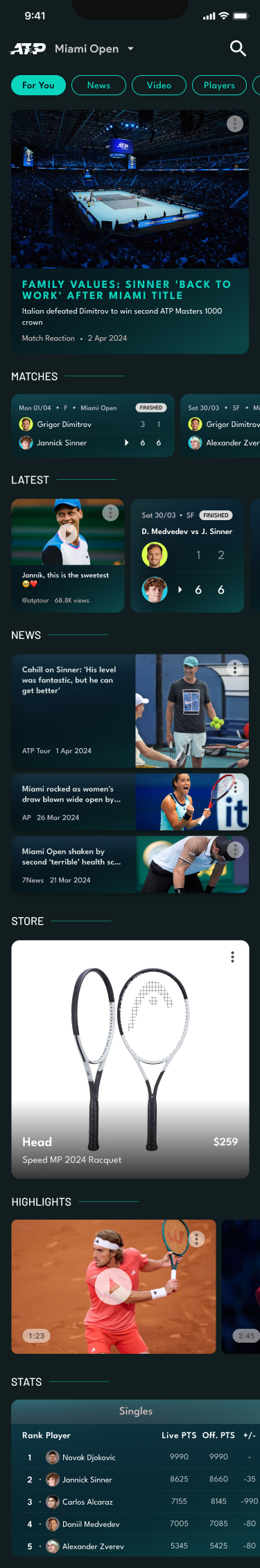ATP Miami Open themed app